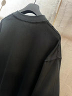 Balenciaga short-sleeve T-shirt, black close-up of shoulder and collar