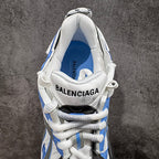 Balenciaga unisex sneakers, heel opening view, BALENCIAGA on strap, blue inner lining