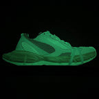 Balenciaga unisex sneakers, neon green low-top with lace-up and textured sole