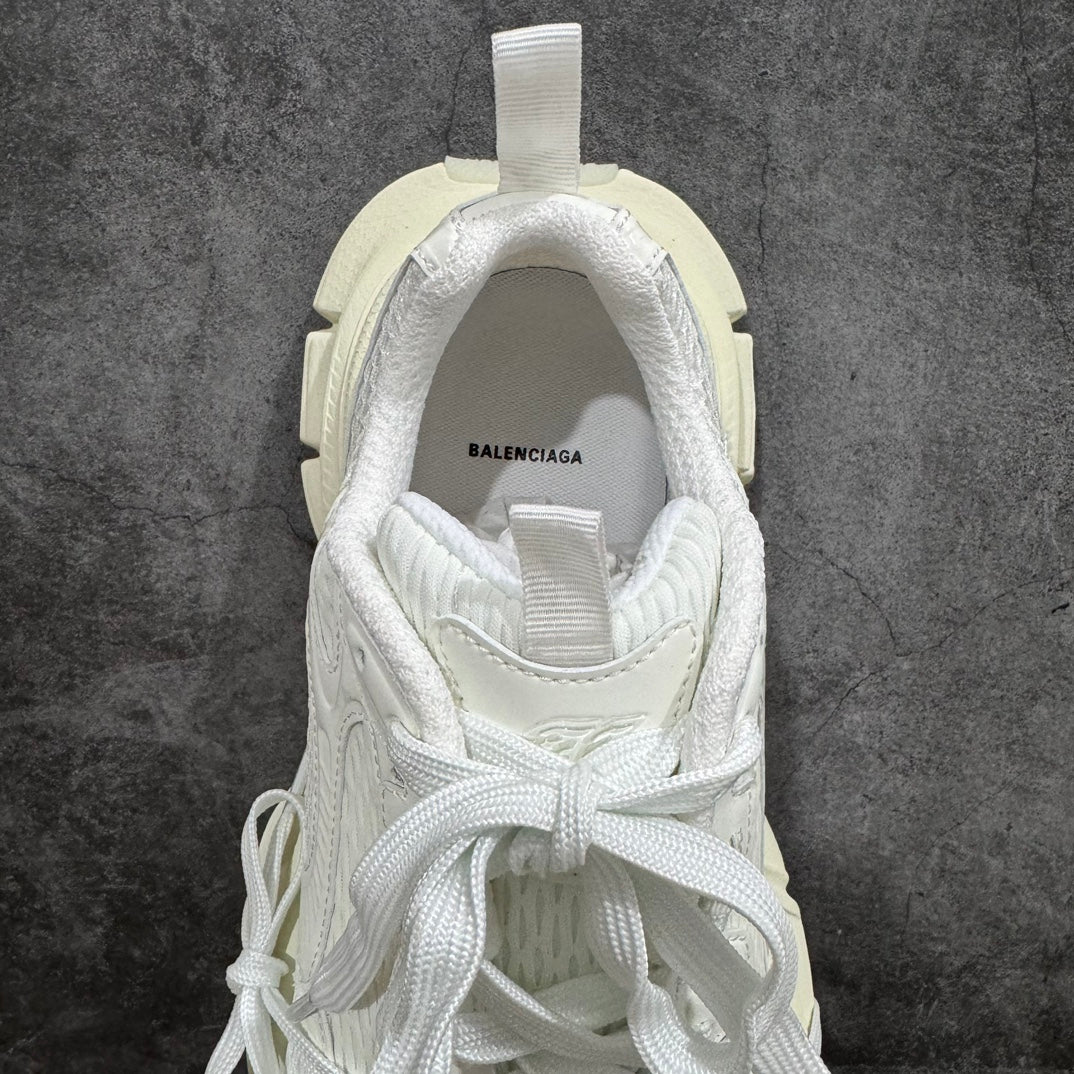 Balenciaga unisex sneakers off-white interior view showing lace and insole branding