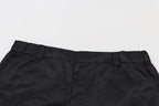 Prada black cargo shorts top waistband view