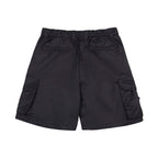 Prada black cargo shorts with elastic waistband and side cargo pockets