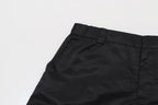 Prada black cargo shorts waistband and front hem detail