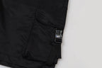 Prada black cargo shorts with side utility pocket and adjustable strap