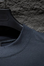 Balenciaga T-shirt shoulder and ribbed crew neck in dark navy
