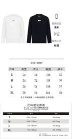 Maison Margiela T-shirt size chart with measurements