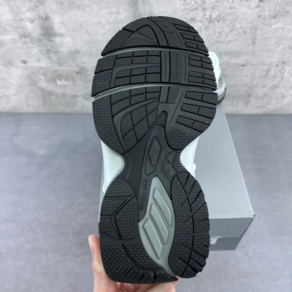 Balenciaga unisex sandal outsole with dark tread and light-gray midsole