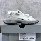 Balenciaga unisex white sandal with chunky rubber sole and hook-and-loop strap
