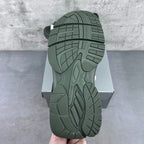 Balenciaga dark green sandal outsole, textured tread with rugged pattern