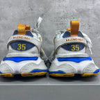 Balenciaga unisex sneakers heel view with BALENCIAGA text and gold "35" detail.