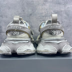 Balenciaga unisex sneakers heel backs with 39 size marking, silver and white