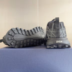 Dior unisex sneakers outsole and heel, dark gray tread with white DIOR branding