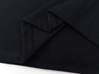 Black sweatshirt sleeve cuff and hem stitching detail