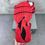 Red Balenciaga sandal outsole with textured tread and molded grip pattern