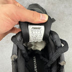 Balenciaga unisex black sneaker size label inside, with runner text and UK/US details