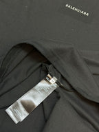 Balenciaga black T-shirt with inner neck label and stitching