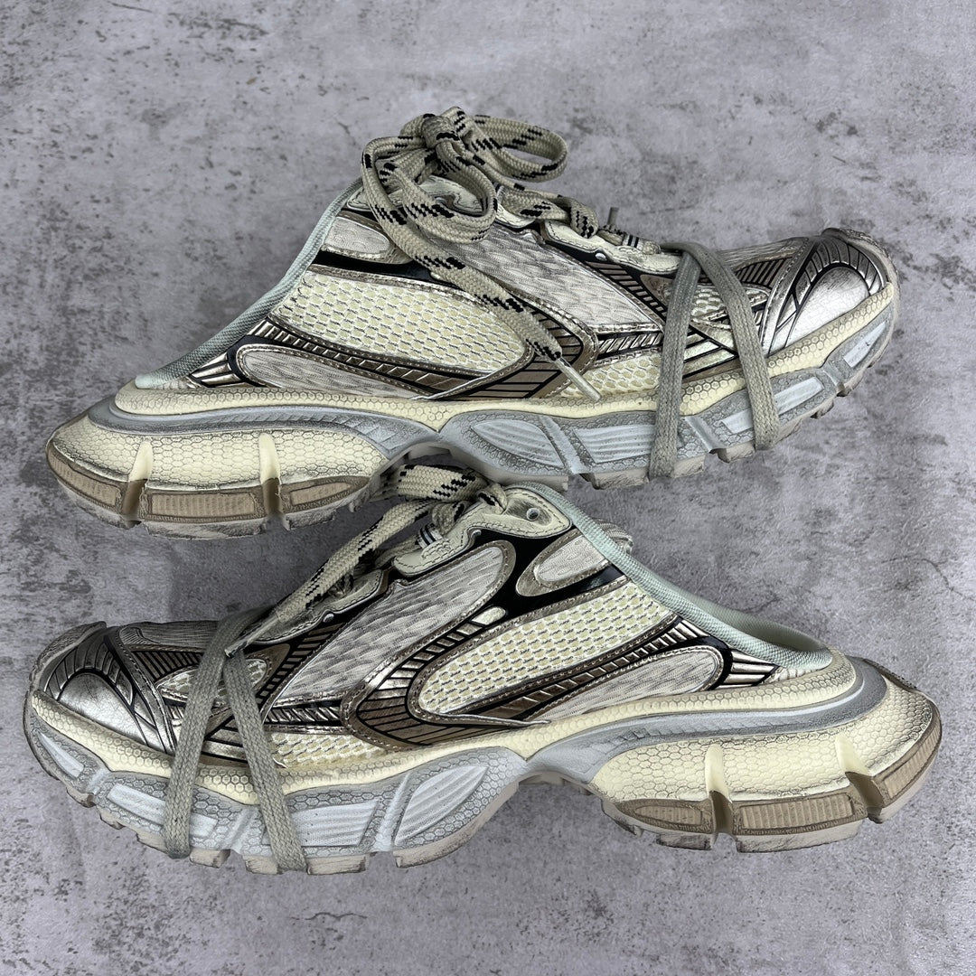 Balenciaga unisex sneakers pair with lace-up straps, mesh panels, and chunky rubber sole