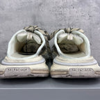 Balenciaga unisex sneakers heel view with embossed side branding and cushioned collar