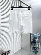 Burberry white drawstring shorts with elastic waistband and side pocket