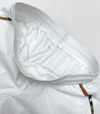 Burberry white shorts with elastic hem and side stripe trim