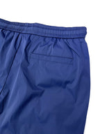 Blue Burberry shorts with elastic waistband and stitched pocket panel
