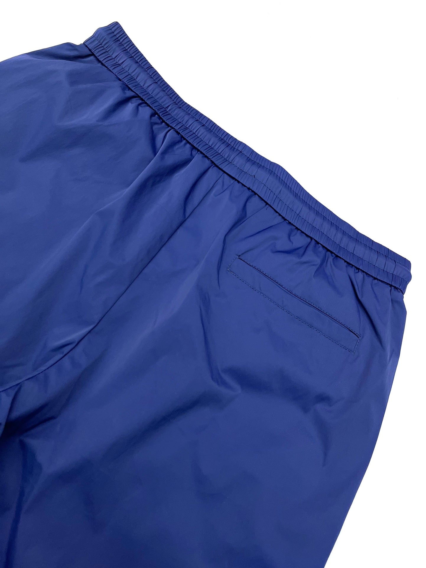 Blue Burberry shorts with elastic waistband and stitched panel seams