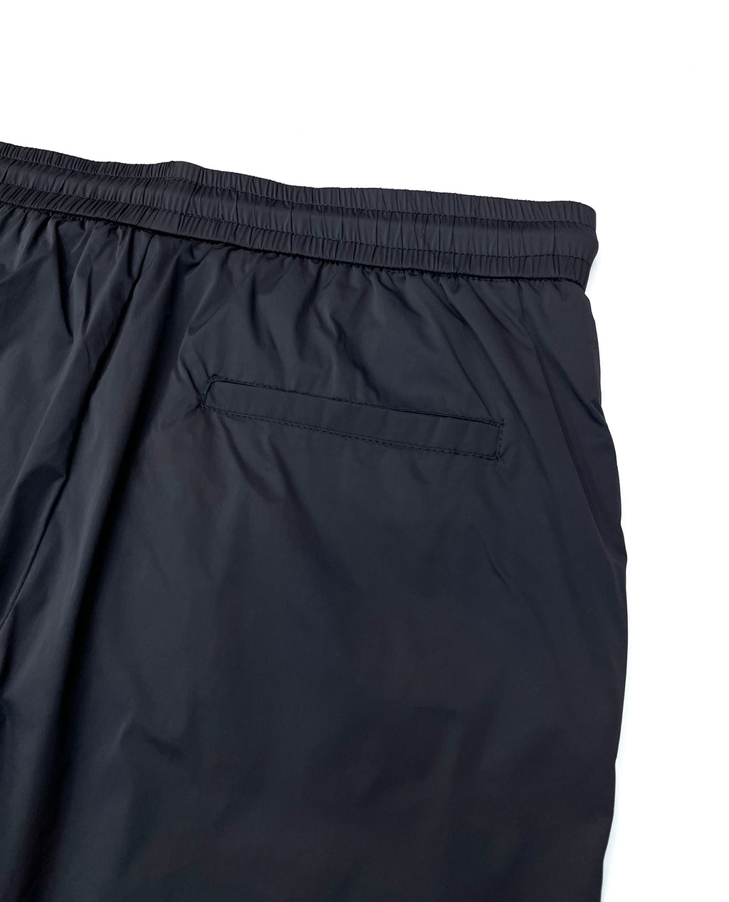 Dark navy Burberry shorts with elastic waistband and back stitched pocket