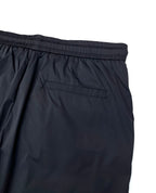 Dark navy Burberry shorts with elastic waistband and back stitched pocket