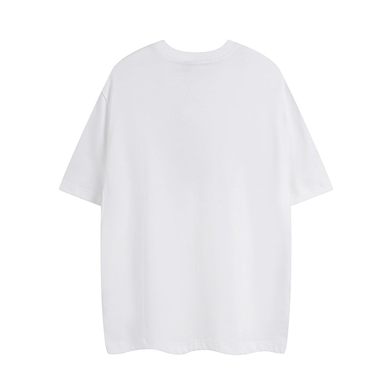 White Gucci T-shirt back view with crew neck and short sleeves