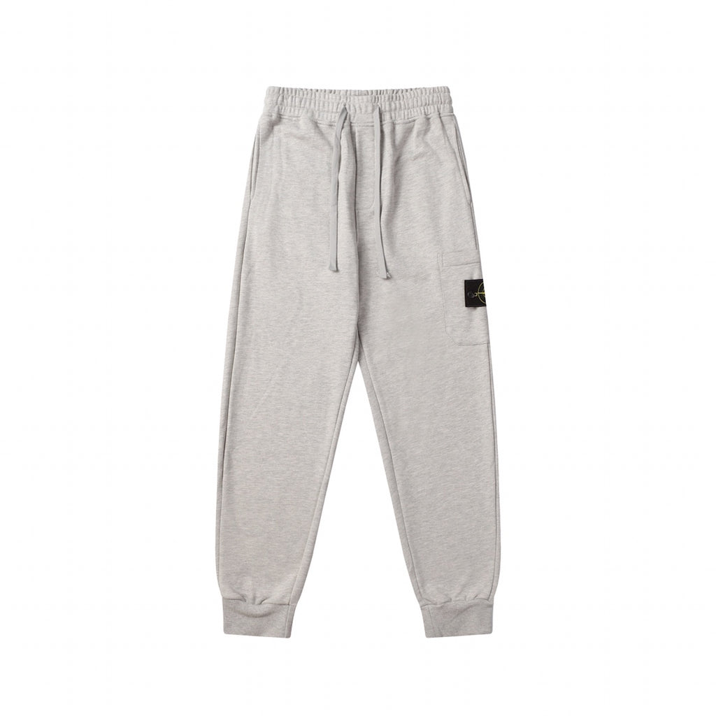 Stone Island light gray sweatpants with drawstring and side pockets