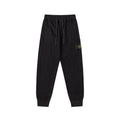 Stone Island black jogger pants with drawstring and side pockets