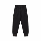 Stone Island black jogger pants with elastic cuffs and side pocket