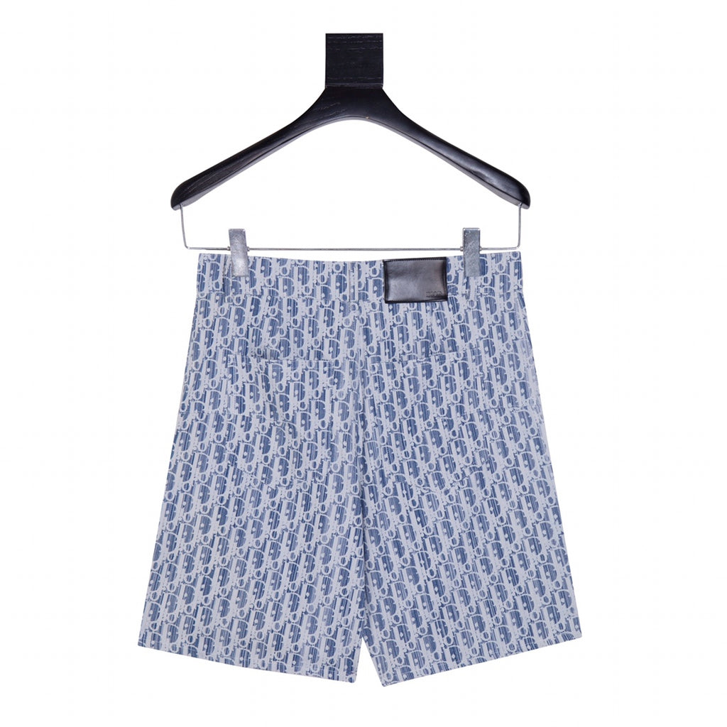 Dior shorts with belt loops and black waist tab