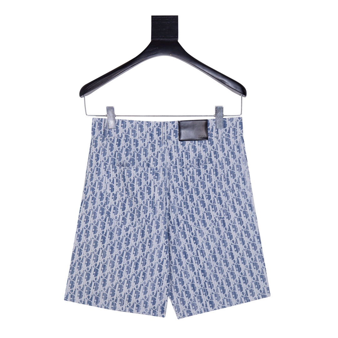Dior shorts with belt loops and black waist tab