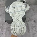 Balenciaga silver sneaker outsole view, tread pattern