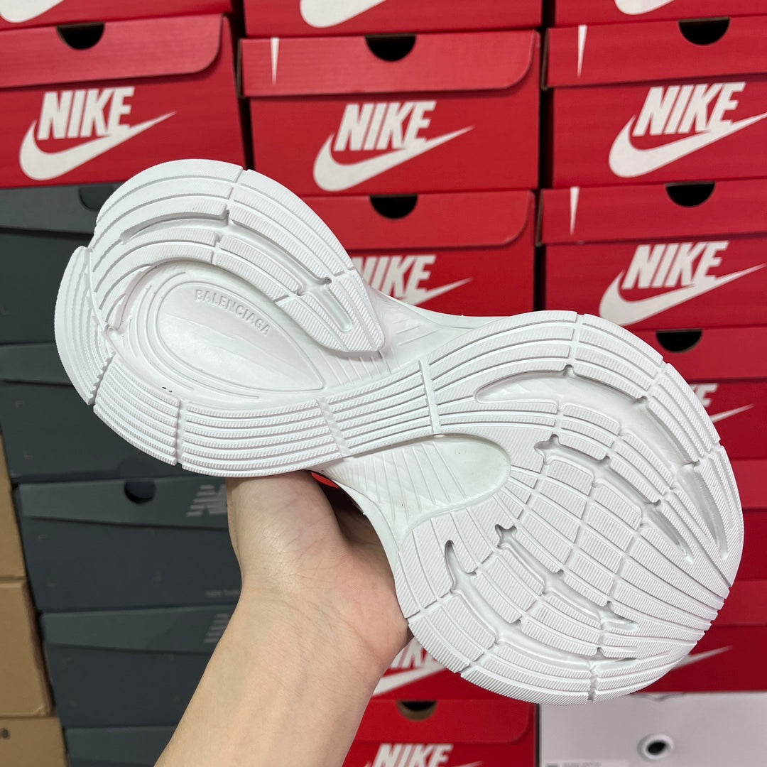 White Balenciaga sneaker outsole with traction tread pattern