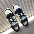 Fendi unisex sneakers, white leather with black panels and patterned laces