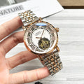 Rolex gold-tone wristwatch with jubilee bracelet and skeleton dial