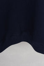 Moncler dark navy sweatshirt bottom hem with ribbed edge