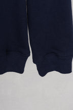 Moncler dark navy sweatshirt hem with ribbed finish