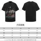 Clothes size guide chart with a grid of numeric measurements