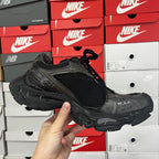 Balenciaga unisex running shoes, black mesh upper with gray accents and lace-up closure