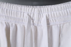 White elastic waistband with gathered stitching detail