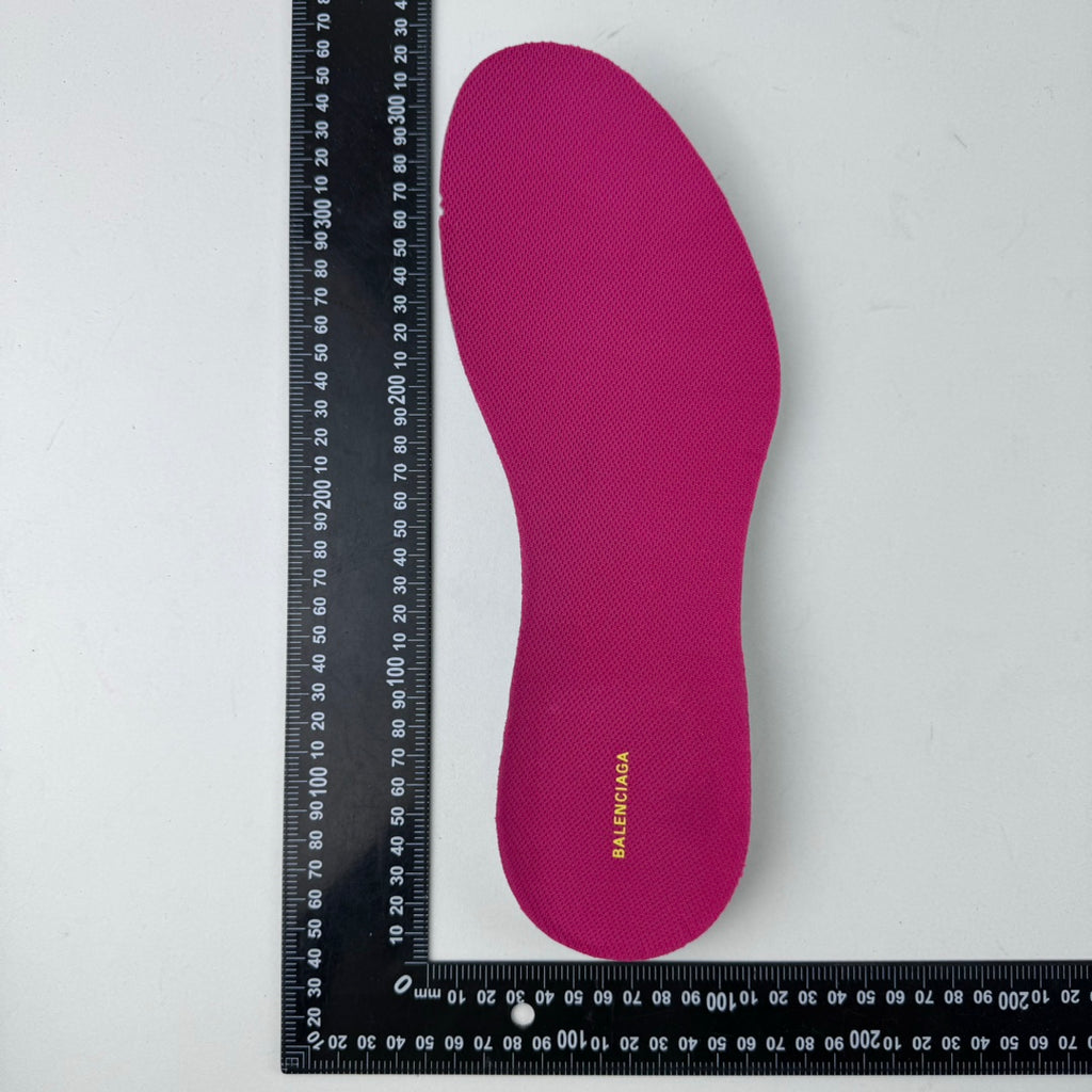 Balenciaga sneaker outsole, purple rubber with BALENCIAGA text