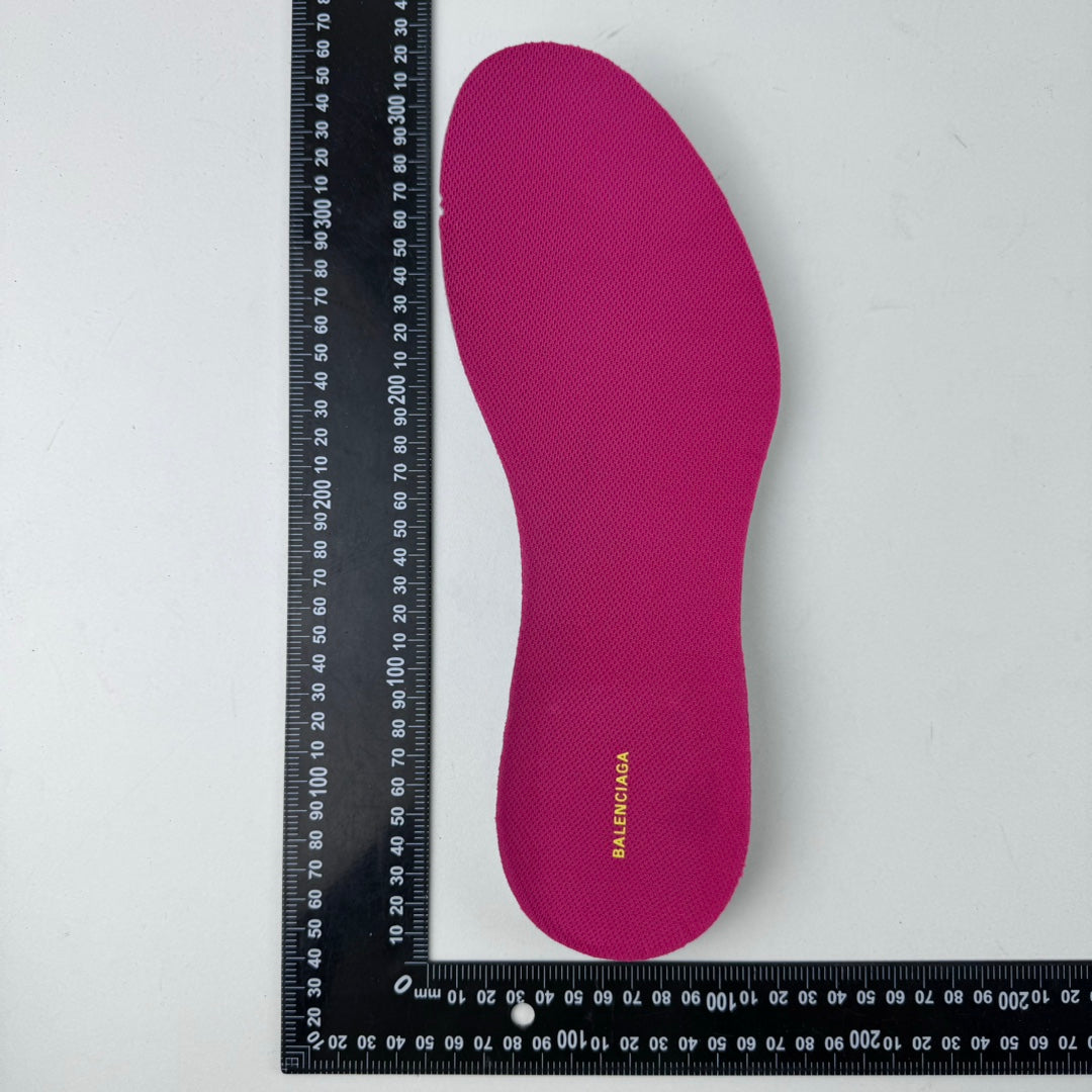 Balenciaga sneaker outsole, purple rubber with BALENCIAGA text