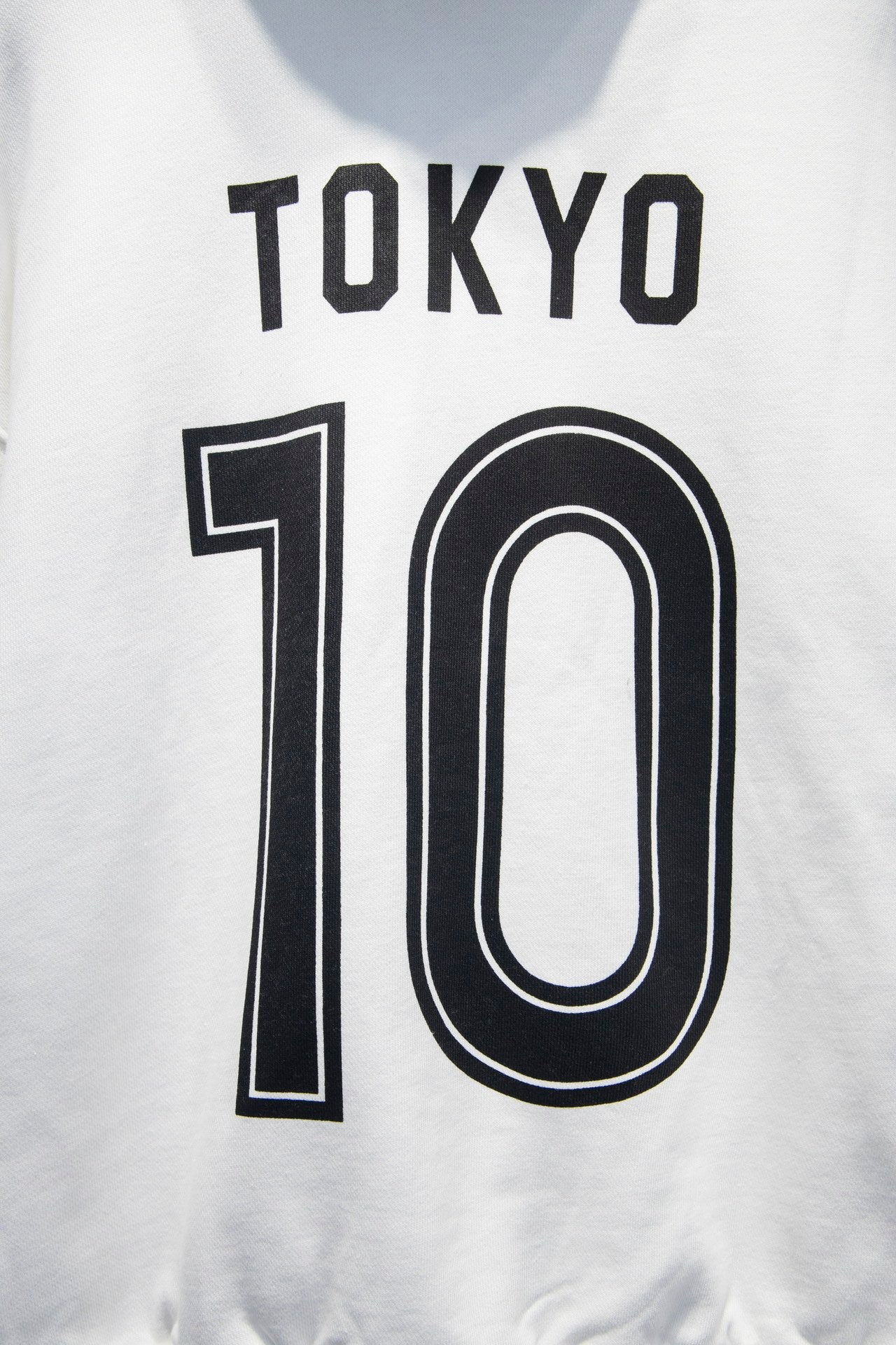 Balenciaga white zip-up hoodie with TOKYO 10 print