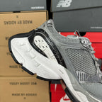 Balenciaga unisex sneakers gray mesh upper with lace-up and white sidewall sole