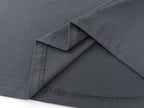 Grey sweatshirt sleeve cuff and hem stitching detail