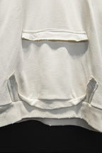 Off-white hoodie kangaroo pocket with curved cutout opening