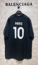 Balenciaga short-sleeve T-shirt, dark back with PARIS 10 number graphic